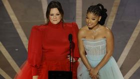 Halle Bailey and her costar Melissa McCarthy