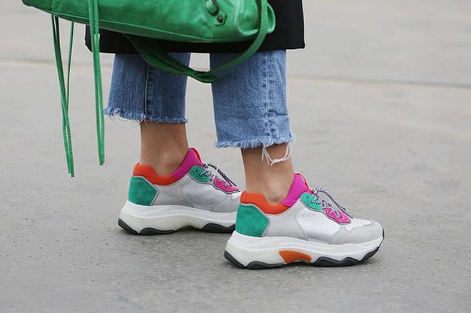 A victory for dads around the world: the chunky, tourist sneaker of the '80s and '90s is finally cool. From the street style scene to your Instagram feeds, the dad sneaker is sticking around for summer—acting as the perfect contrast to all your sundresses and skirts.

Fila sneakers, $80, urbanoutfitters.com.