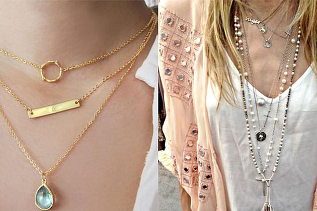 layering necklaces