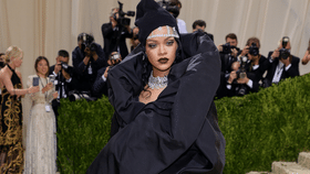 Rihanna Wears A Glittery Black Gown For New Year's Eve In Barbados