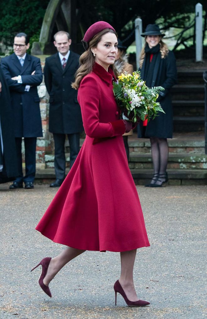 The Duchess of Cambridge carried some Christmas flowers