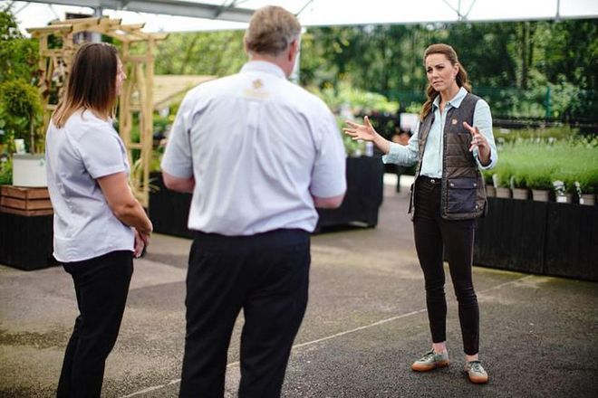 Duchess Kate visited Fakenham Garden Centre to find out how the lockdown has affected businesses in the local area.