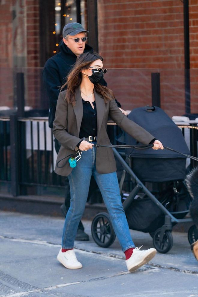Emily Ratajkowski Shows Off Her Effortless Mom Style During Baby Sly's First NYC Outing