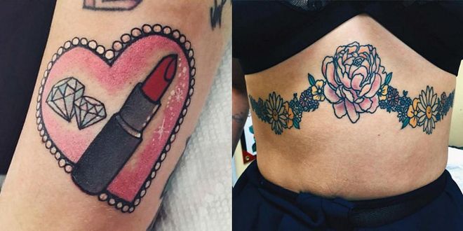 Who: @laurenwinzer
Why: This Aussie has amassed a massive following thanks to her girly tattoos of colorful cartoon characters and vibrant floral arrangements.