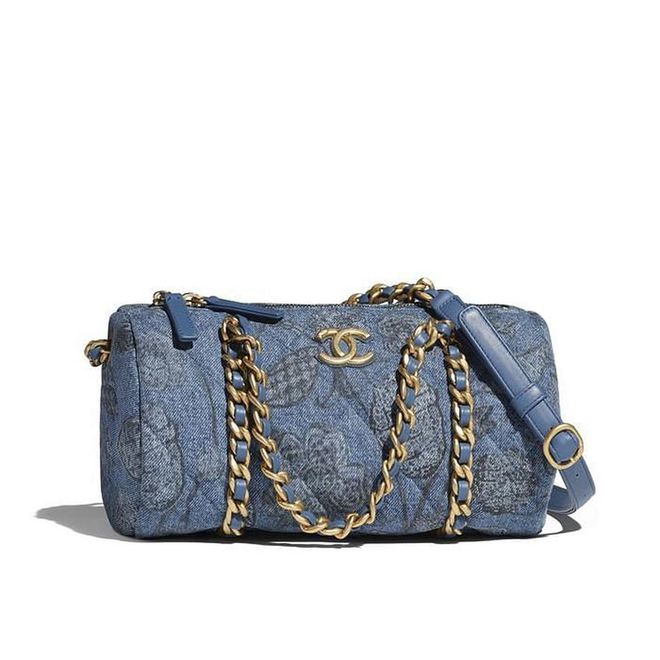 Small Bowling Bag in Printed Denim, S$6,720, Chanel
