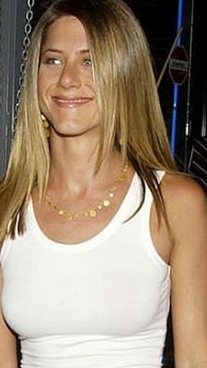 Jennifer Aniston in white vest