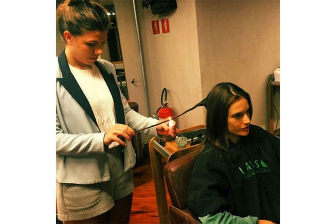 It's hard not to be tempted by a Victoria's Secret Angel-backed beauty trend, but Alessandra Ambrosio's Brazilian hair burning appointment was "the worst idea ever," according to hairstylist Matt Fugate. ; Photo: Instagram