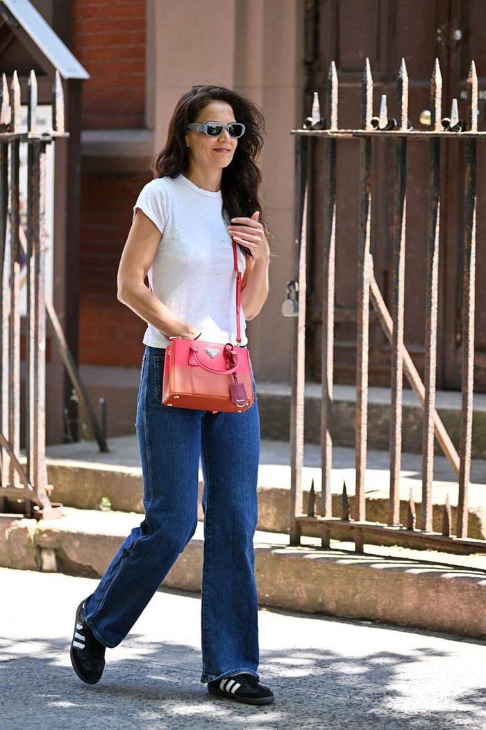 Katie Holmes Just Stepped Out in the Coziest Waffle Knit Set