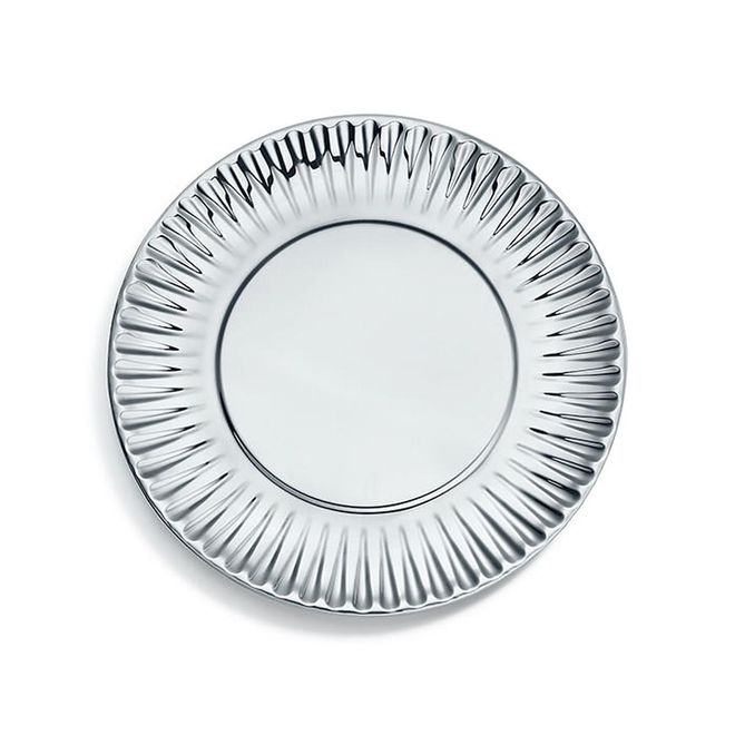Everyday Objects paper plate in sterling silver
