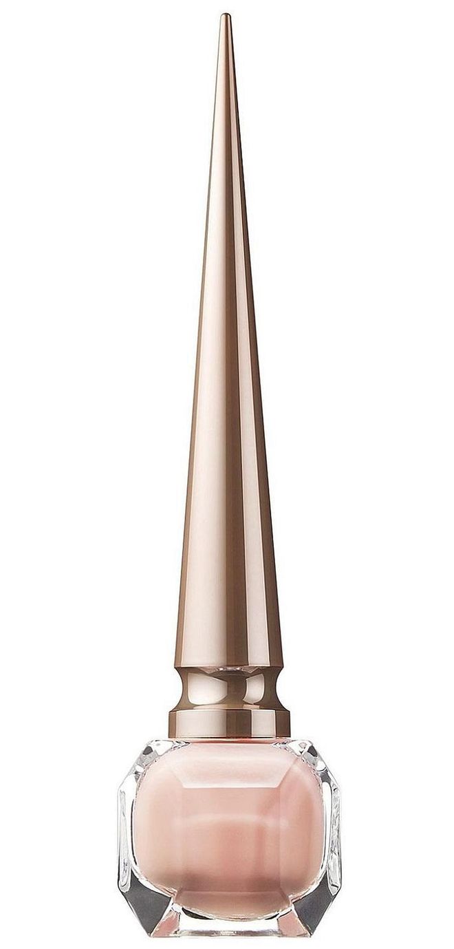 The soft pink shade inside may be demure, but there's nothing boring or basic about this luxe bottle.

<b>Christian Louboutin The Nudes Nail Color in Madame Est Nue, $50</b>