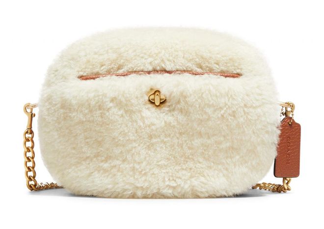 Shearling Camera Bag With Chain Strap, Price Unavailable, Coach