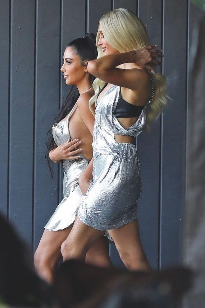 Kim Kardashian (L) and Paris Hilton (Photo: TPG/Click Photos)