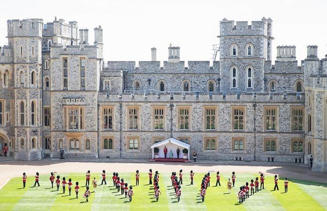 The 1st Battalion Welsh Guards carried out a special ceremony in honor of the queen's official birthday in 2020.