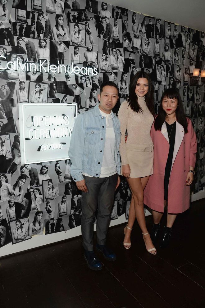 Kendall Jenner and founders and designers of Opening Ceremony Humberto Leon  and Carol Lim