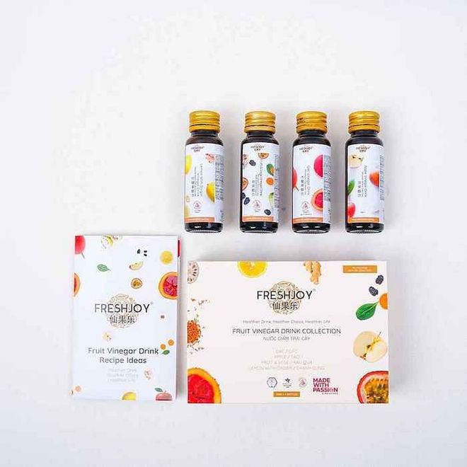 Fruit Vinegar Collection, $23 for a box of four 50ml bottles, FreshJoy at KrisShop 