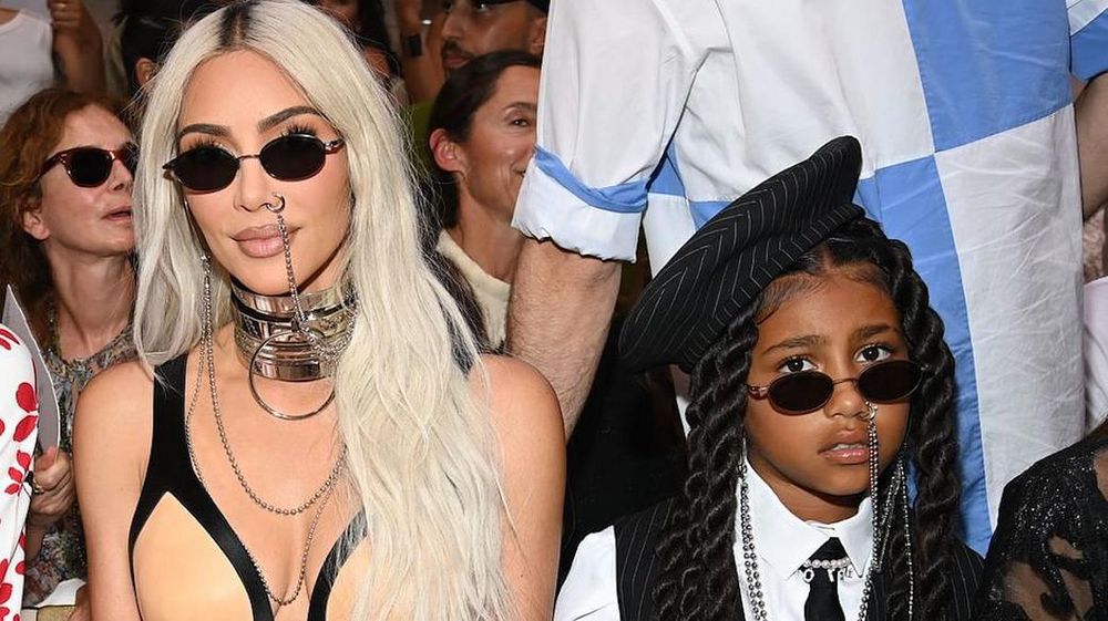 Kim Kardashian and North West Wore Matching Nose Chains at a Paris Haute Couture Show