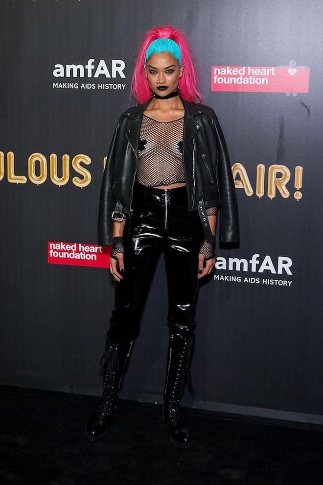 at amfAR's Halloween party. Photo: Getty 