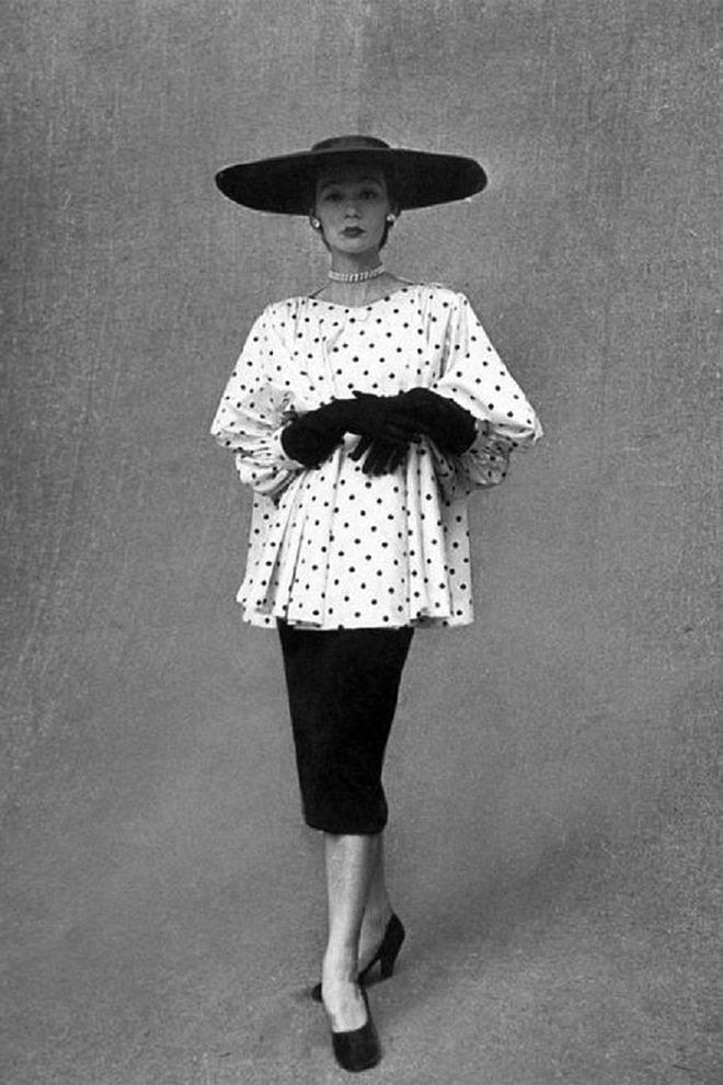 A polka dot look by Balenciaga.

Photo: Getty