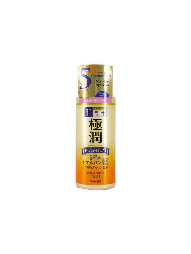  <b>Gokujyun Premium Hyaluronic Acid Moisturizing Skin Lotion, Hada Labo</b>: This viscous hyaluronic acid-packed product is perfect to seal all the goodness of previous steps because it works just like a moisturiser minus all the oils which may break one out. It also imparts a healthy, dewy look while balancing the skin due to its intense hydrating properties. Once hydrated, less oil is produced and the appearance of fine lines and gaping pores (which many guys are prone to) are diminished. Photo: Hada Labo