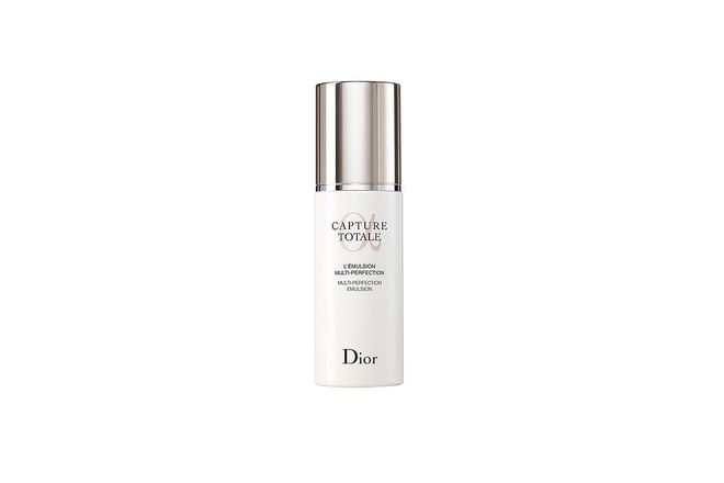 Dior Capture Totale Multi-Perfection Emulsion, $210, contains precious plant-based ingredients to boost skin firmness and improve skin’s texture from inside out. 