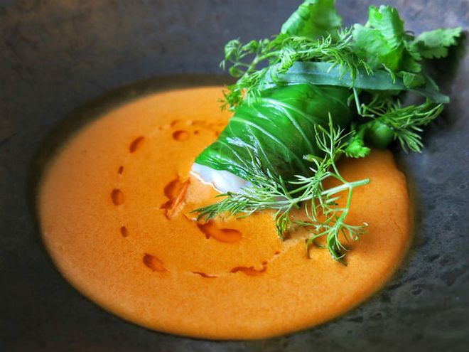 Lobster bisque brought to life with zingy ginger and fragrant spices. Photo: Lewin Terrace