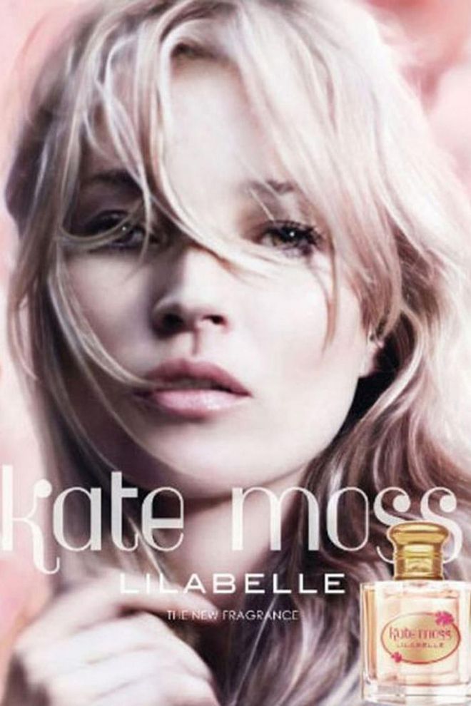 Moss has nearly 10 fragrances under her eponymous brand. This one, called Lilabelle, is as light and sweet as the pink-all-over campaign suggests.
