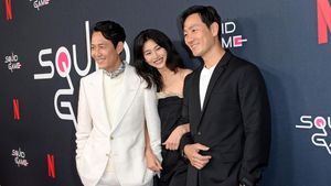 Lee Jung-jae, HoYeon Jung, and Park Hae Soo attend the "Squid Game" Guild Screening at NeueHouse Los Angeles on November 08, 2021 in Hollywood, California. (Photo: Vivien Killilea/Getty Images)