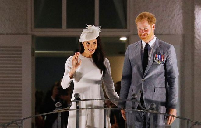 Meghan Markle and Prince Harry Grand Pacific Hotel balcony