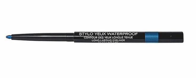 Stylo Yeux Waterproof in 38 Bleu Métal, $39, Chanel